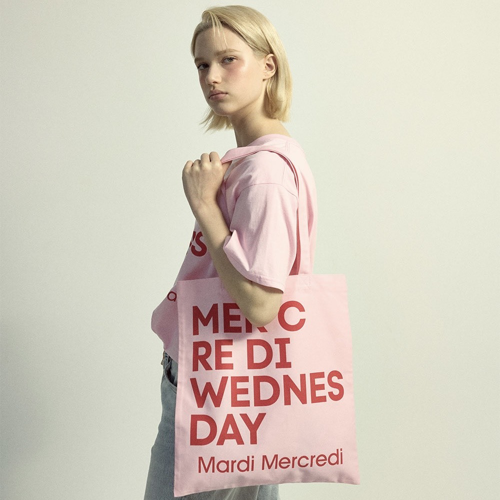 韓國｜Mardi Mercredi CANVAS BAG FLOWER DU MERCREDI 帆布包