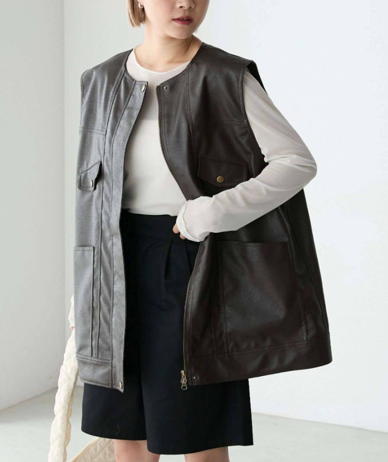 【預購】JN102305 forksy.  復古風大背心 (FREE SIZE)