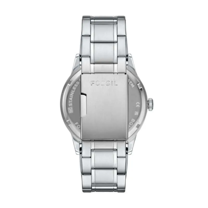 萬年鐘錶 - Fossil   經典月相星期日期顯示不鏽鋼款男錶 BQM7087  錶徑48MM