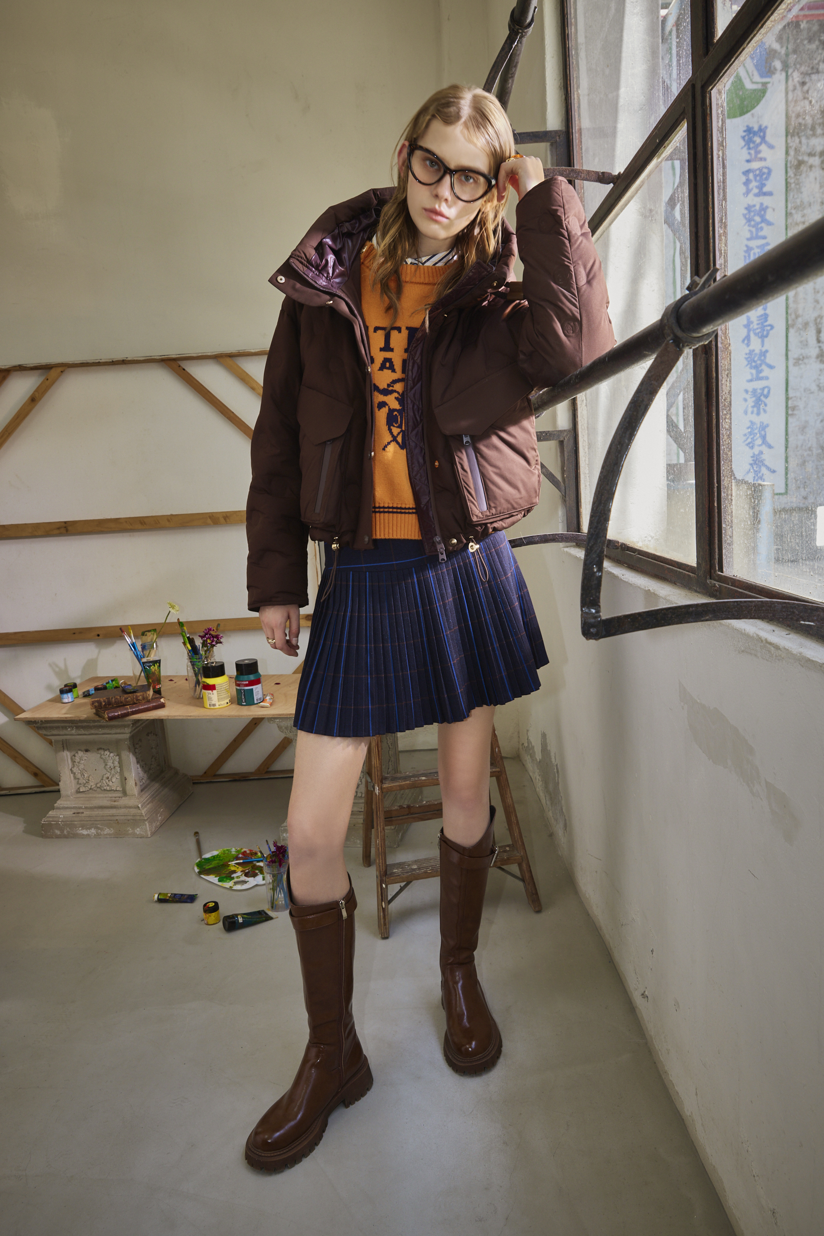 BE15276A1 巴黎學院 JE PARIS 刺繡金釦針織上衣