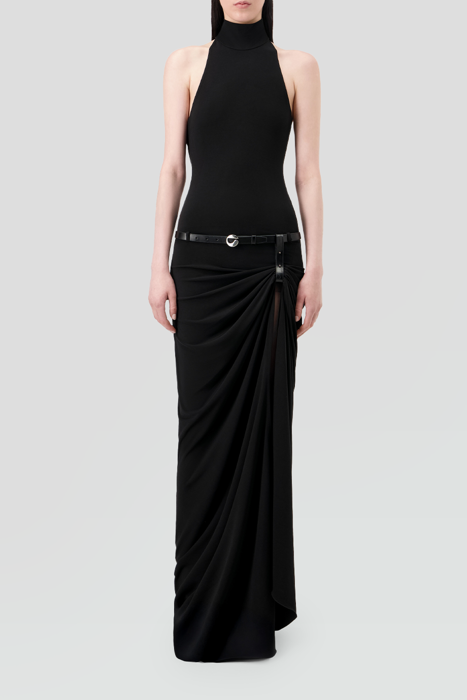 Coperni｜SUSPENDED 削肩吊帶式開衩長洋裝