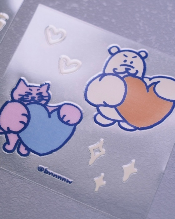 SP｜黑白小姐 Miss B&W｜轉印貼紙｜彩虹平權｜咚咚野貓都愛你