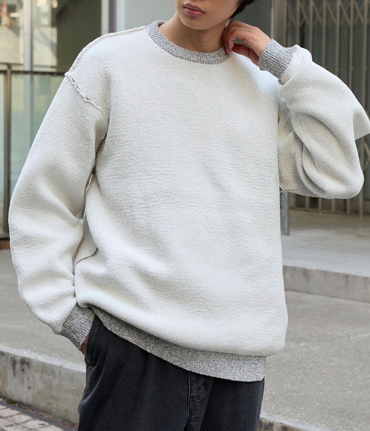 【預購】JN102306 MONO-MART 男女同款圓領針織上衣