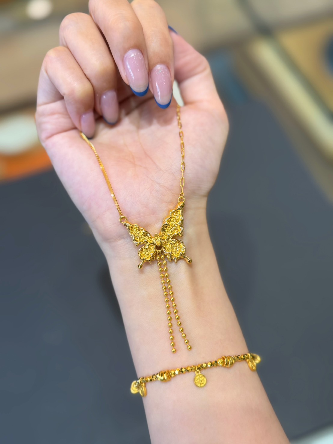 蝶語鎖骨金項鍊