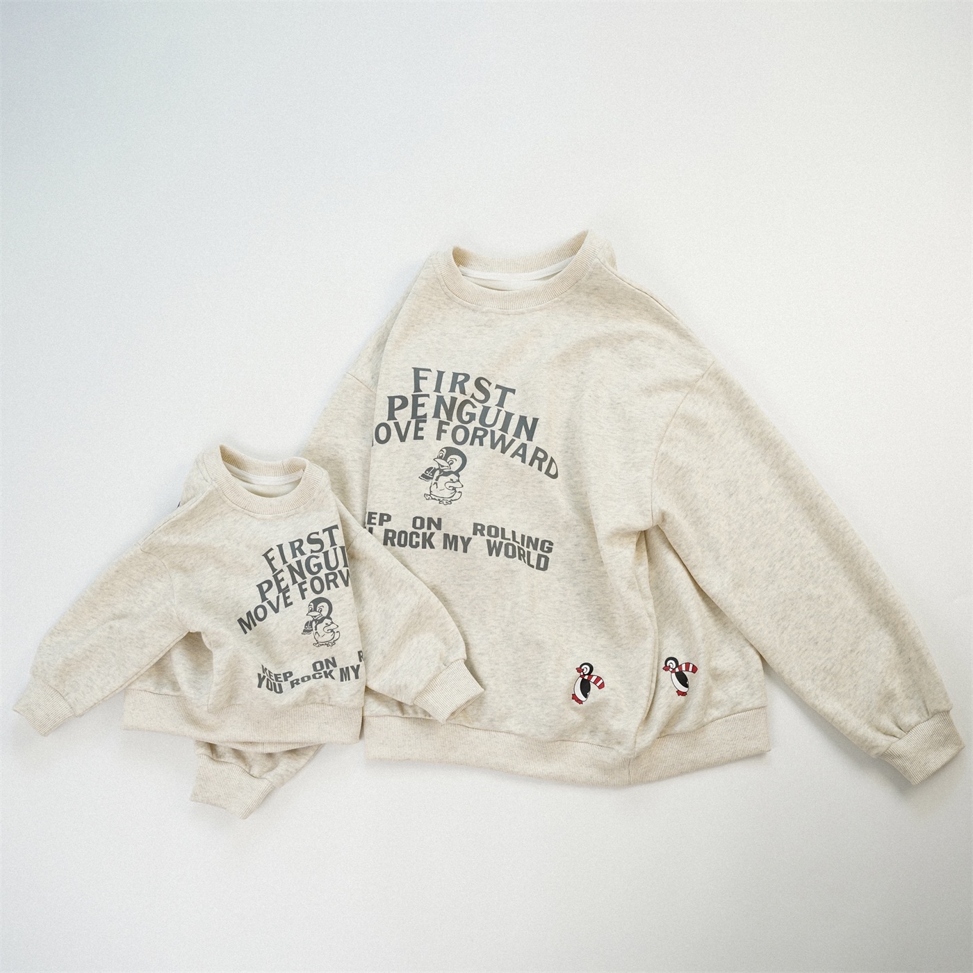 親子裝_兩色企鵝上衣