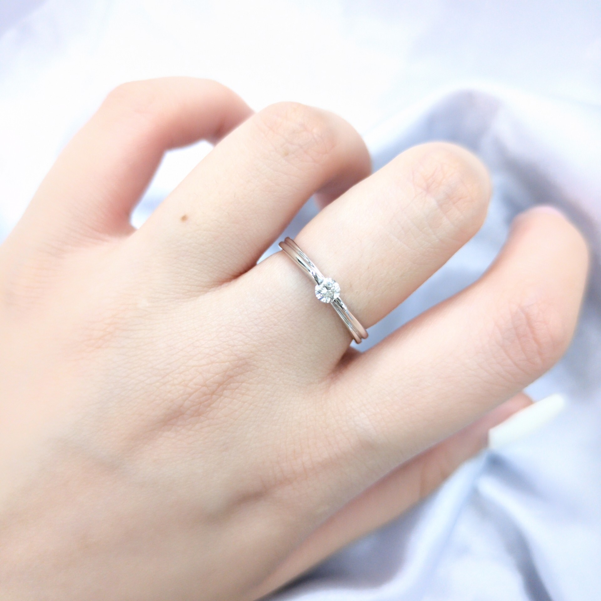 18K White Gold 0.15ct Diamond Ring