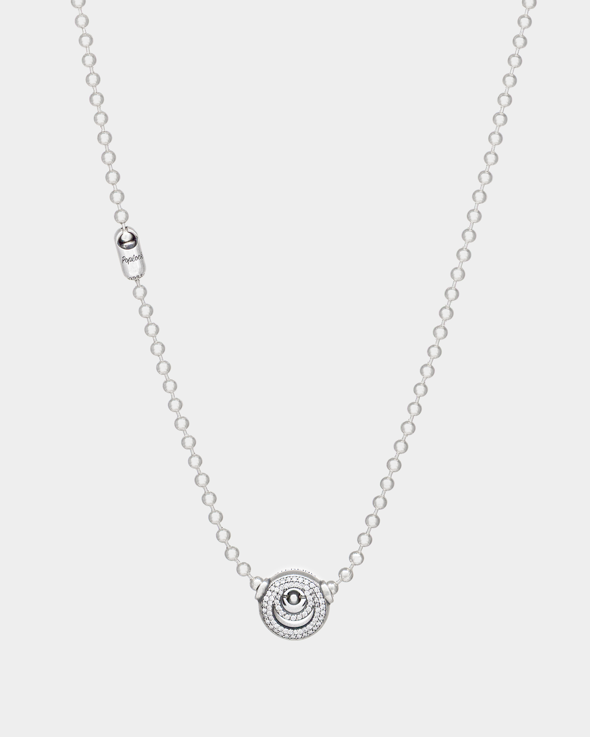 Smile Necklace - White Diamond Pave