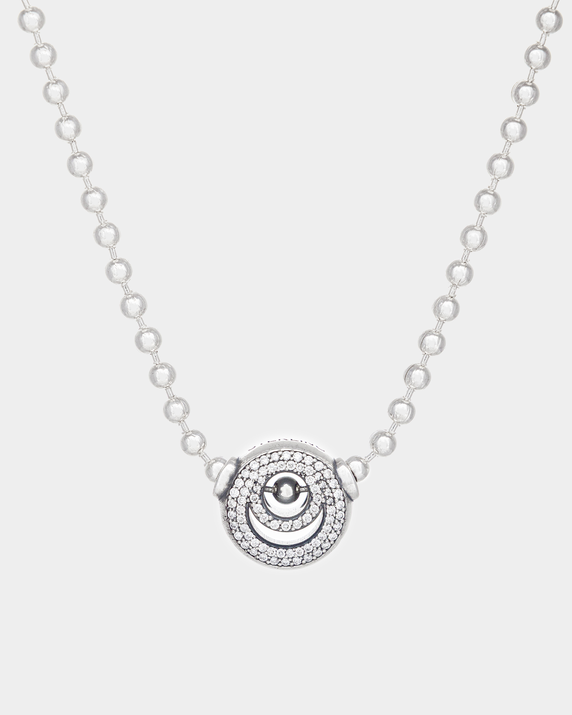 Smile Necklace - White Diamond Pave