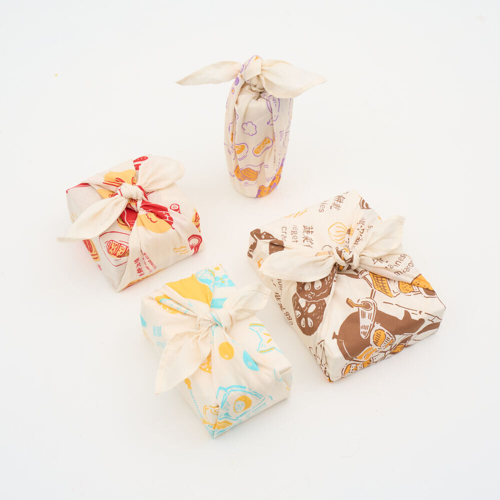 印花樂包布巾/台灣挫冰/清涼藍