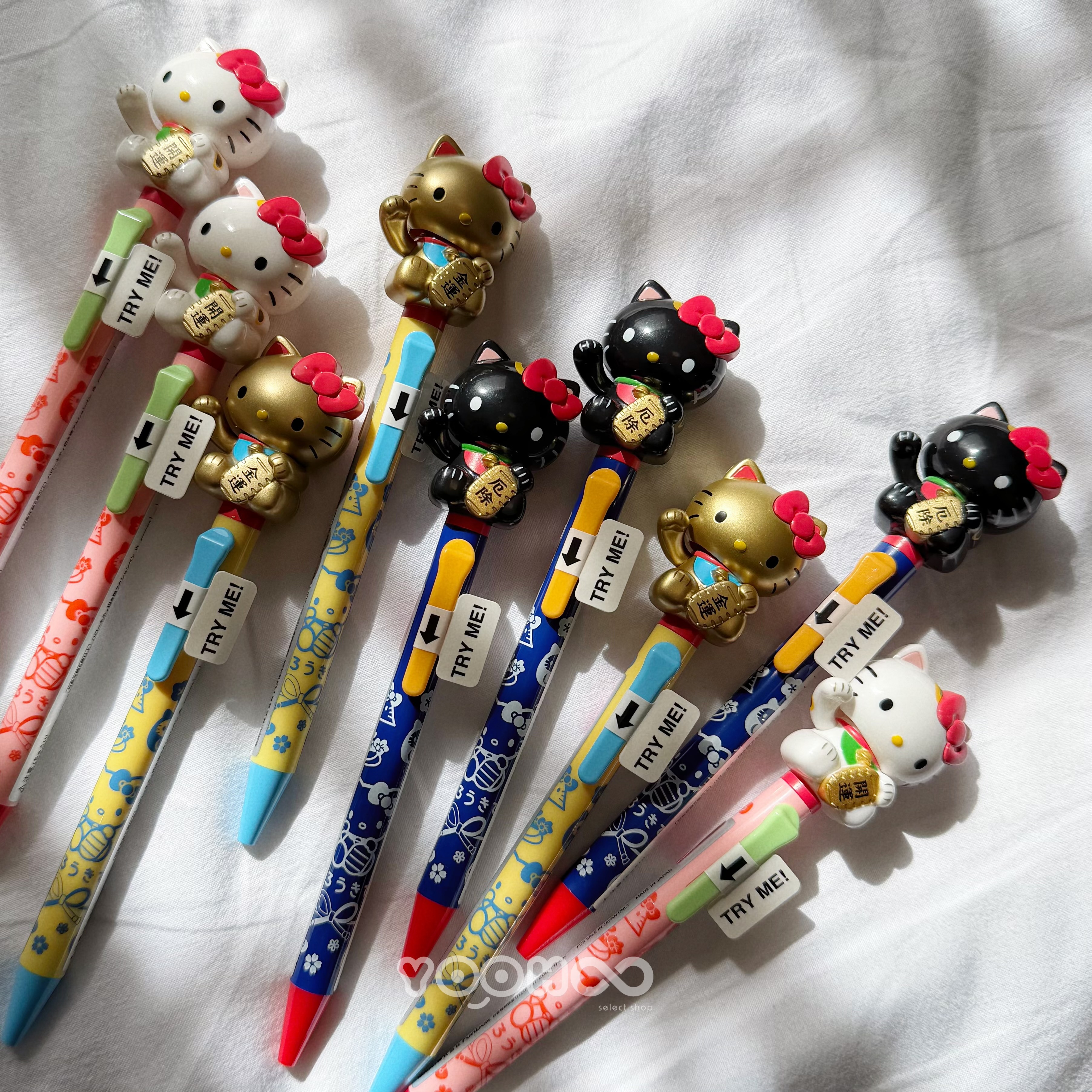 現貨┃日本製 三麗鷗 Hello Kitty 可動 招財貓 開運 原子筆