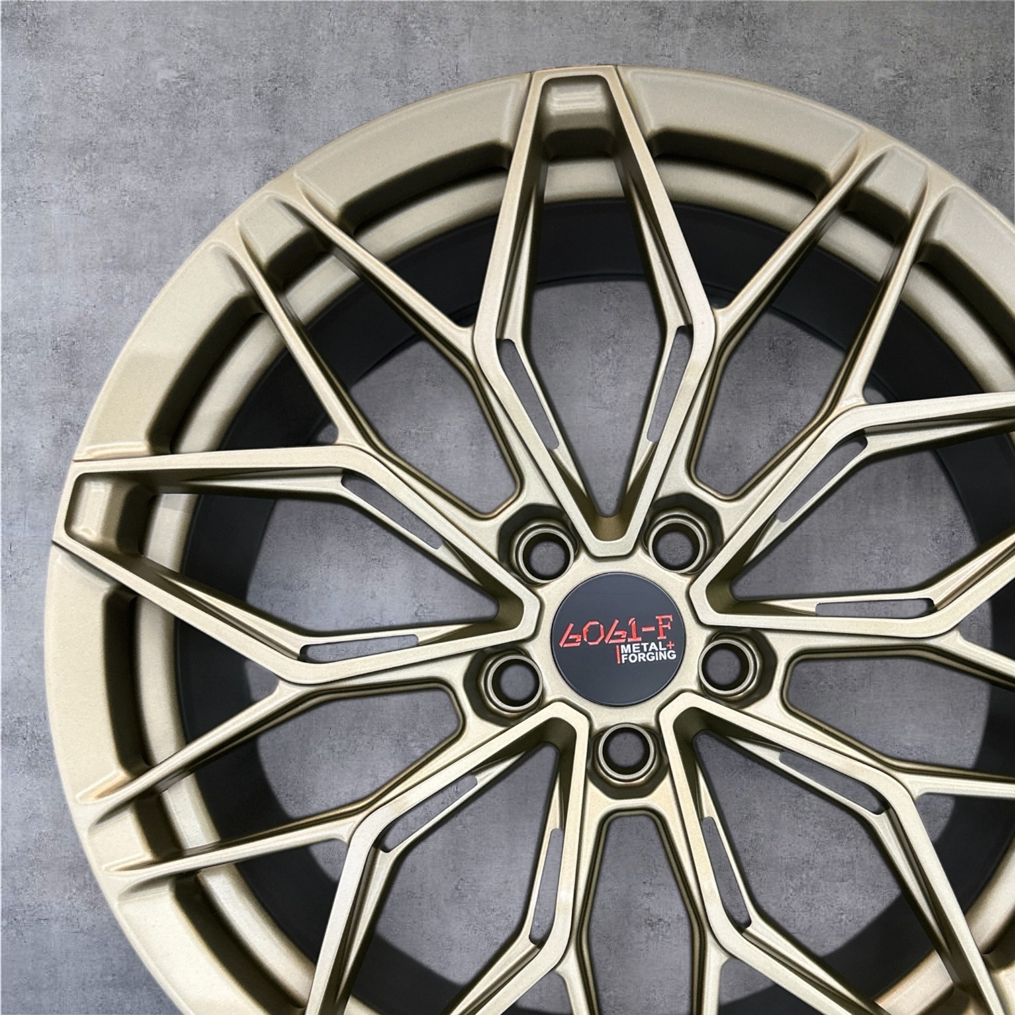 【6061-F 鍛造鋁圈 MX07】18吋 古銅金｜輕量高剛性高端升級款 四入組