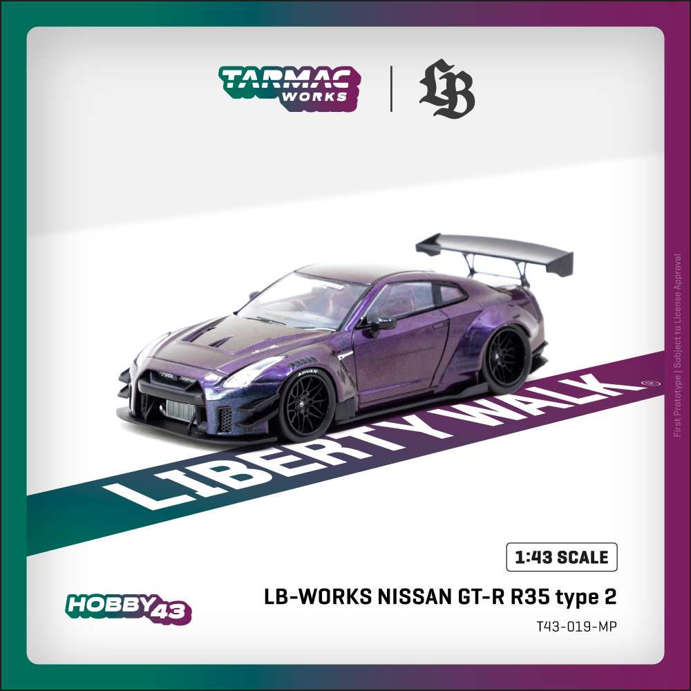 Tarmac 1/43 LB-WORKS NISSAN GT-R R35 type 2 - Midnight