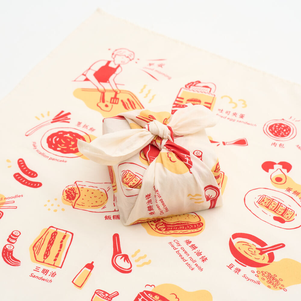 Handkerchief/Taiwanese Breakfast/Red
