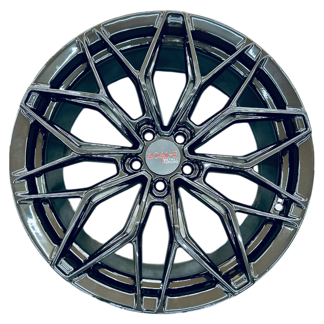 【6061-F 鍛造鋁圈 MX07】18吋 鋼琴黑｜輕量高剛性高端升級款 四入組