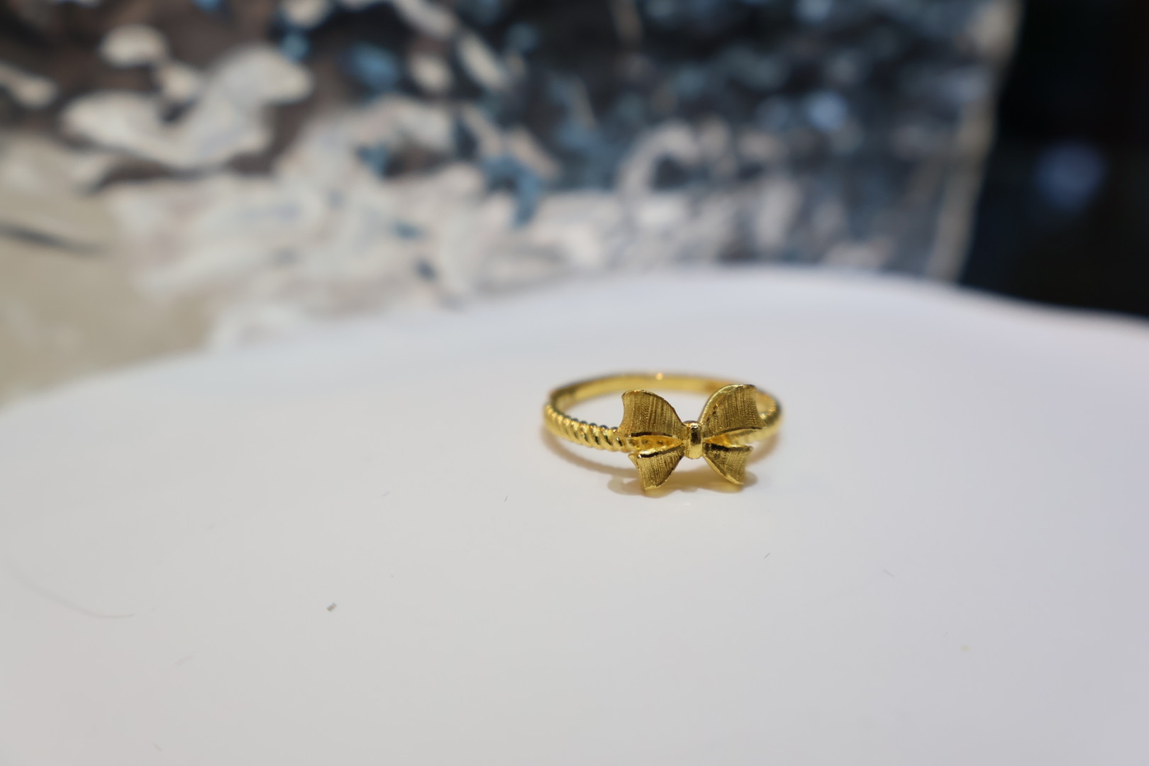 麻花蝴蝶金戒