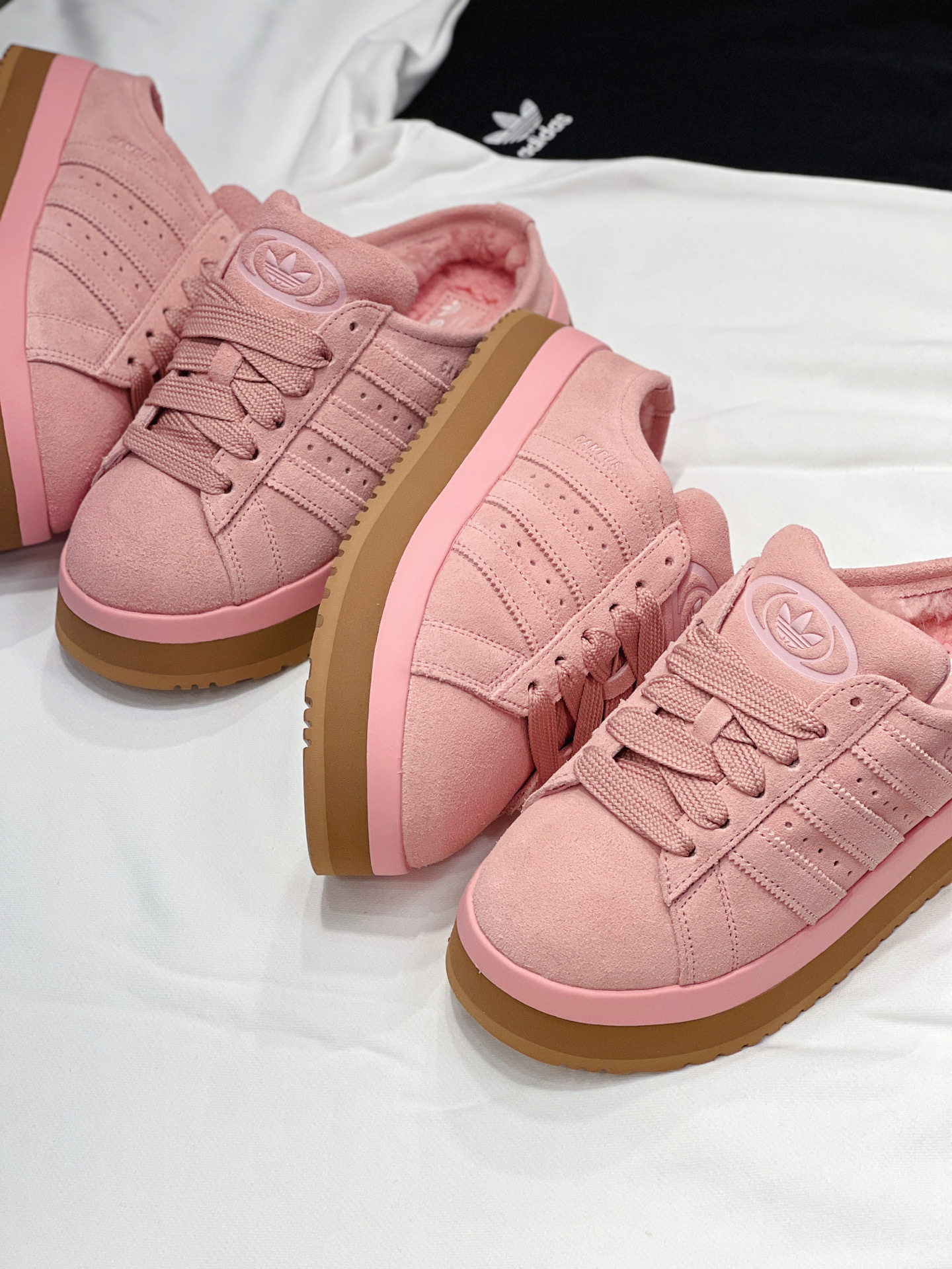 Adidas originals campus 粉紅 麂皮 懶人鞋 絨毛 拖鞋 JR3238