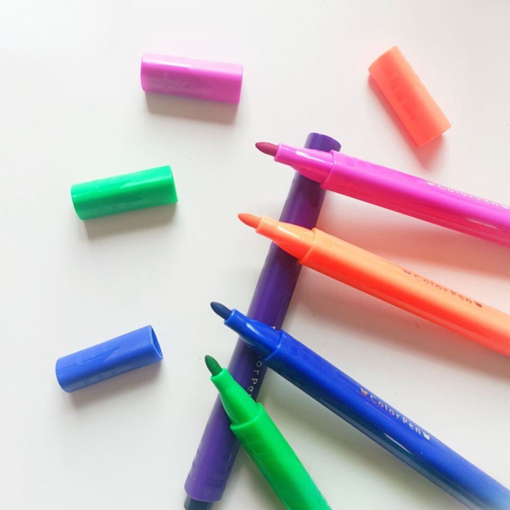 可水洗彩色筆18色｜彩色筆 畫筆 水洗筆 育兒神器【輕鬆購五金百貨】