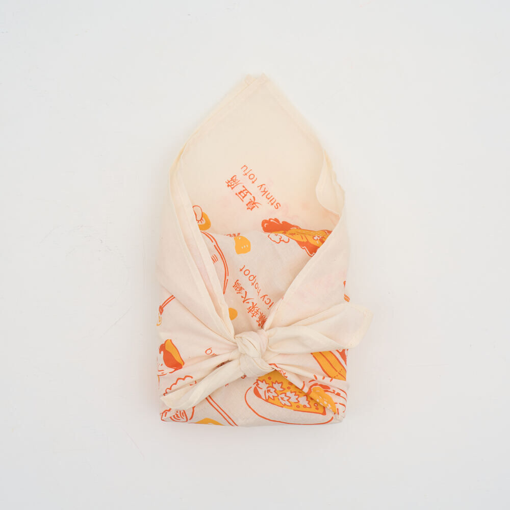 印花樂包布巾/台灣小吃/紅黃