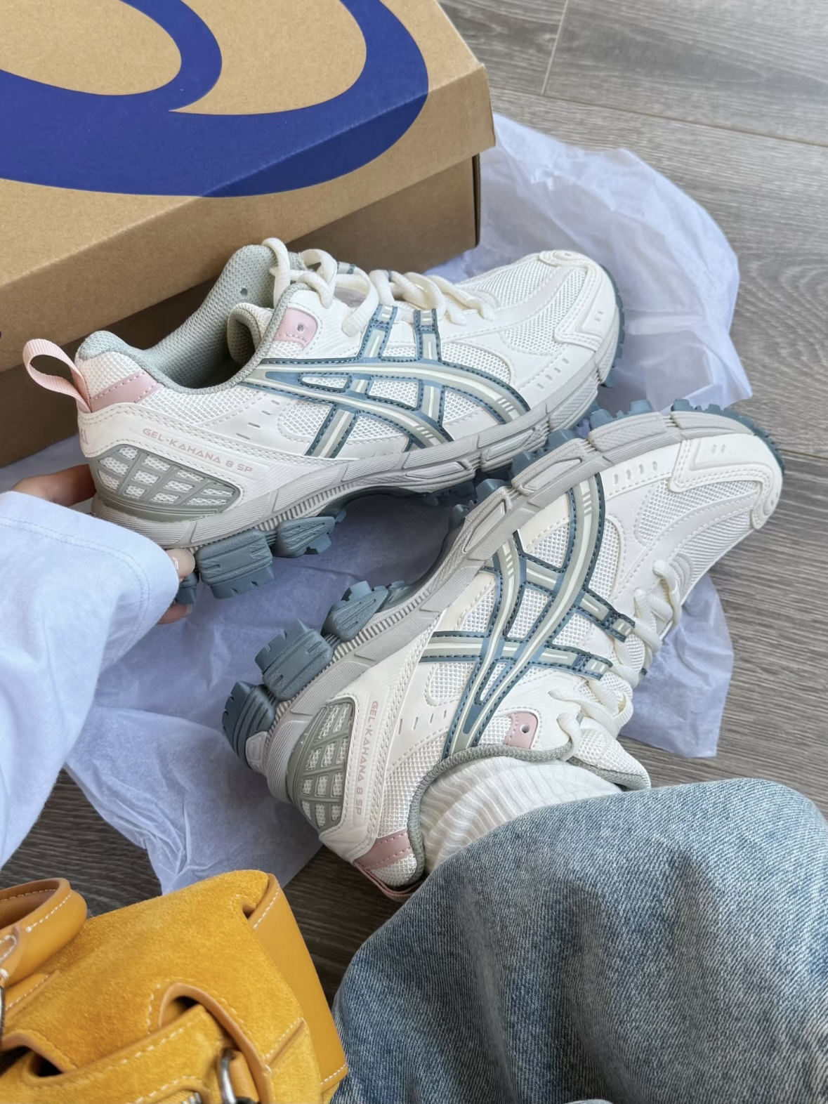 ASICS Gel-Kahana 8 SP 奶白 粉藍 灰粉 機能 女鞋1012B870-102