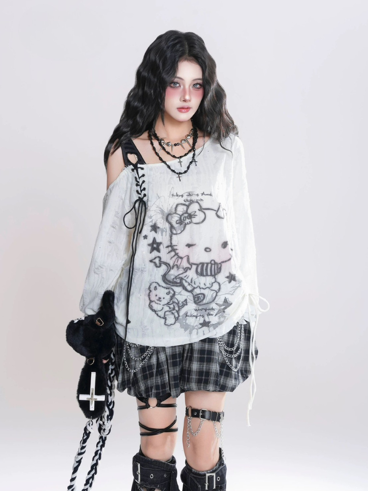 KITTY破壞單肩T