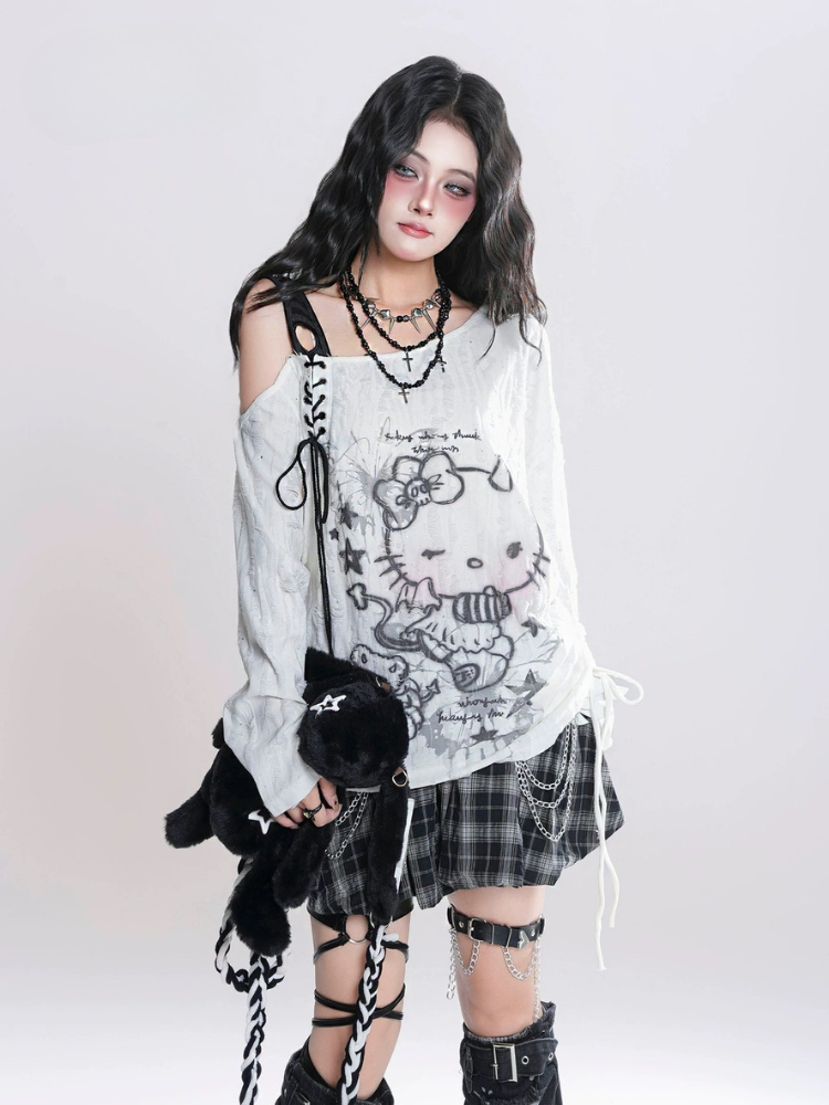 KITTY破壞單肩T