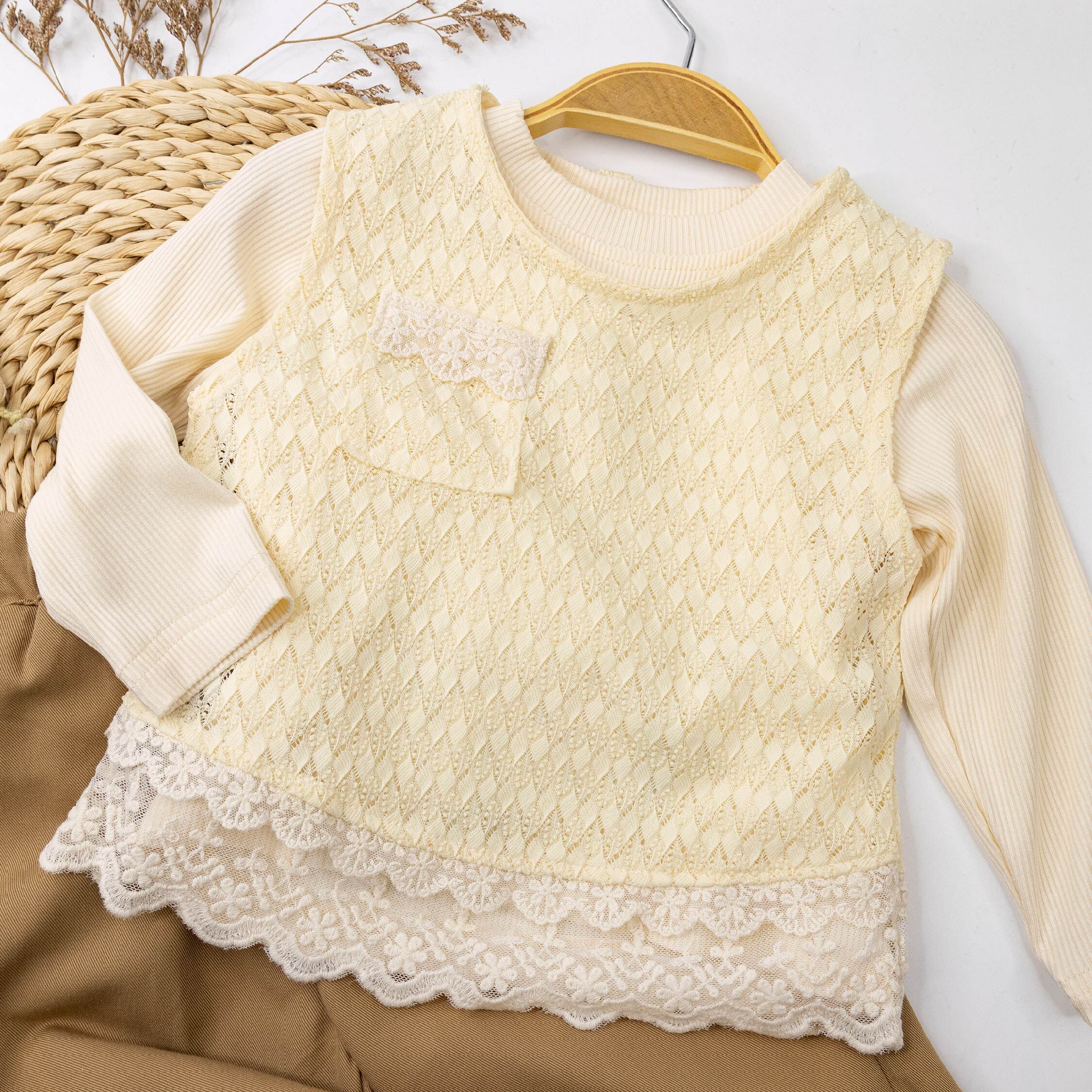 【H55423】日系質感繡花三件式套裝