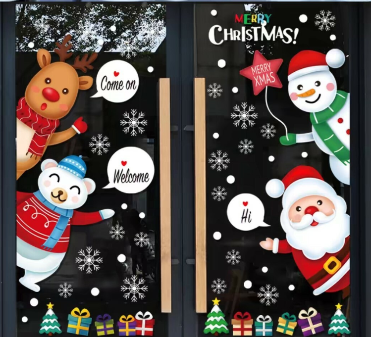 聖誕裝飾靜電玻璃貼