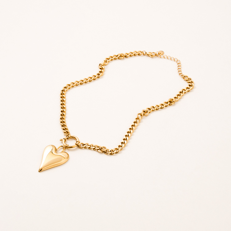 miramira心語｜都會立體愛心項鍊B1532-金39131