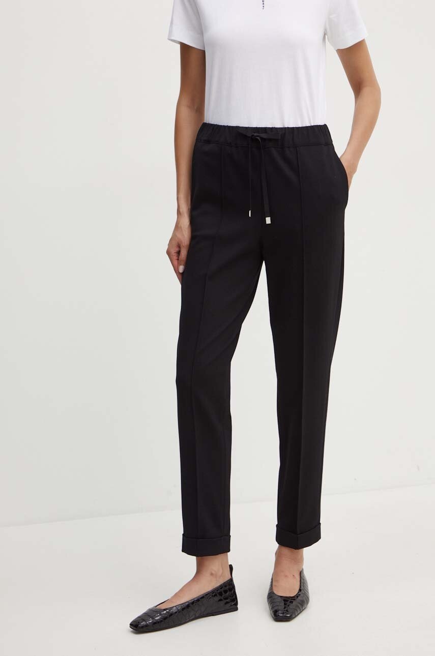 LIVIANA CONTI  抽繩反摺褲(黑)