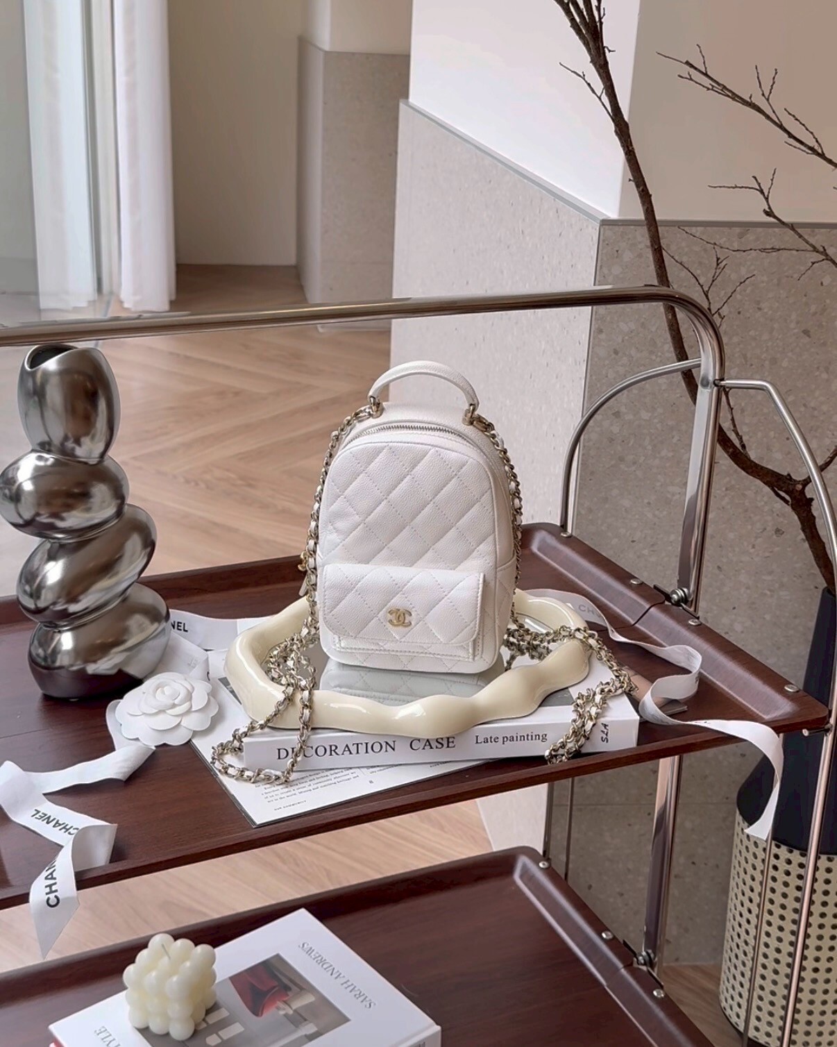 CHANEL｜荔枝小書包 白金