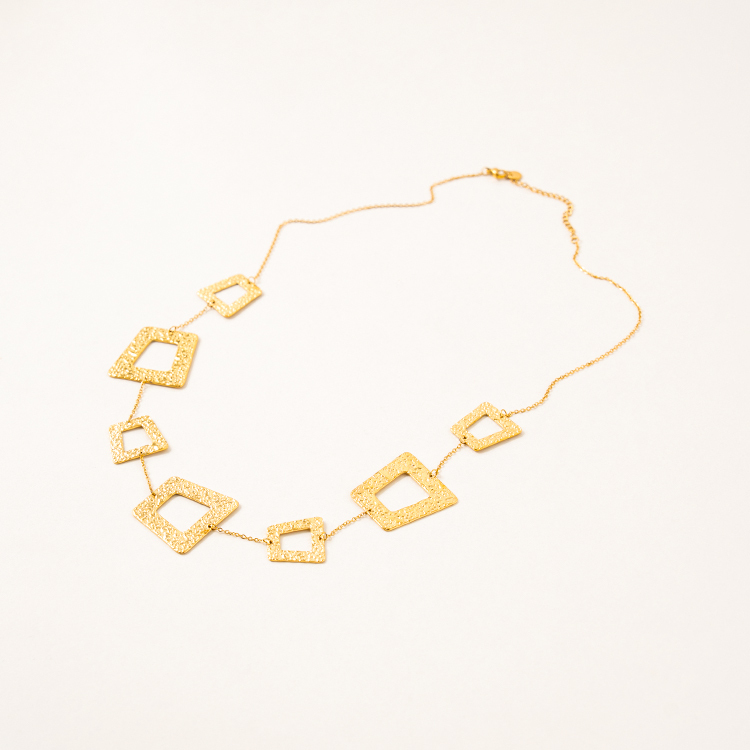 miramira扣圈｜幾何光影項鍊B5876-金59320