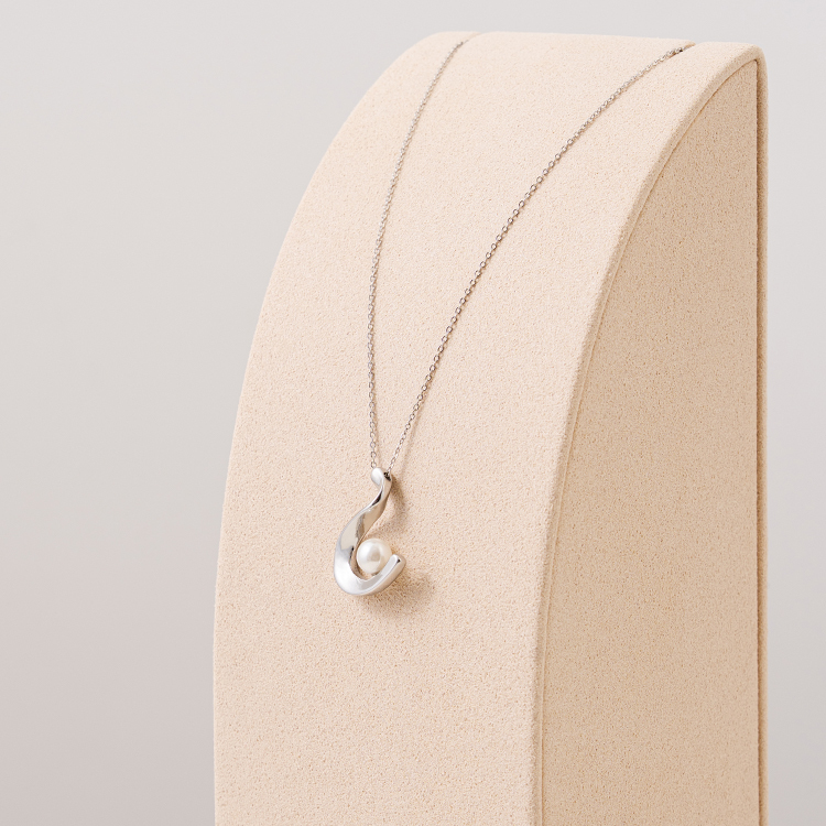 miramira珠光｜極簡彎月珍珠項鍊B5884-銀59979