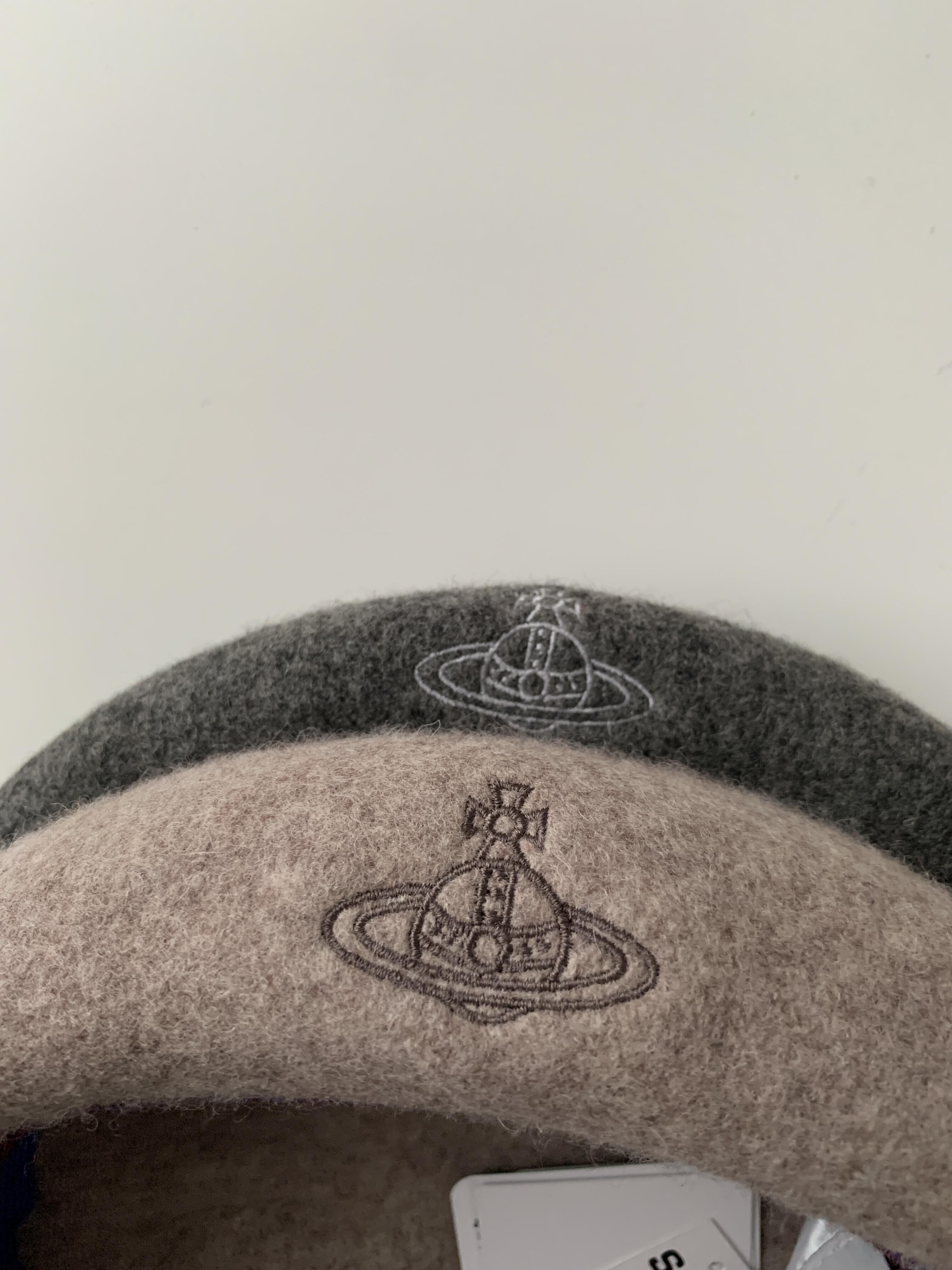 代購-Vivienne Westwood 土星 羊毛 貝雷帽 深棕/淺棕