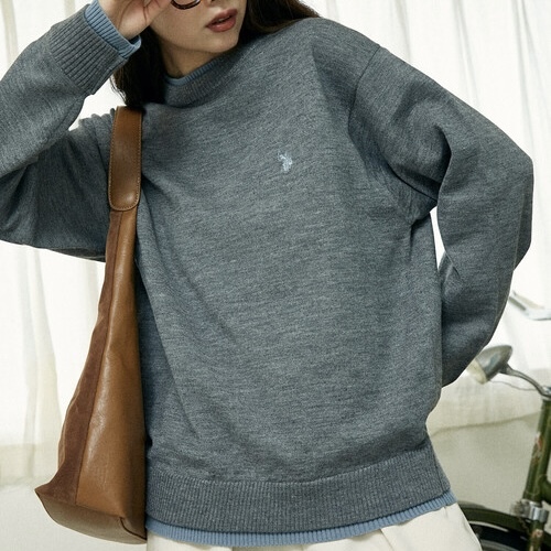 U.S. POLO ASSN. x PUBLUX 假兩件式 針織長袖 上衣 FAKE LAYERED KNIT 98270395