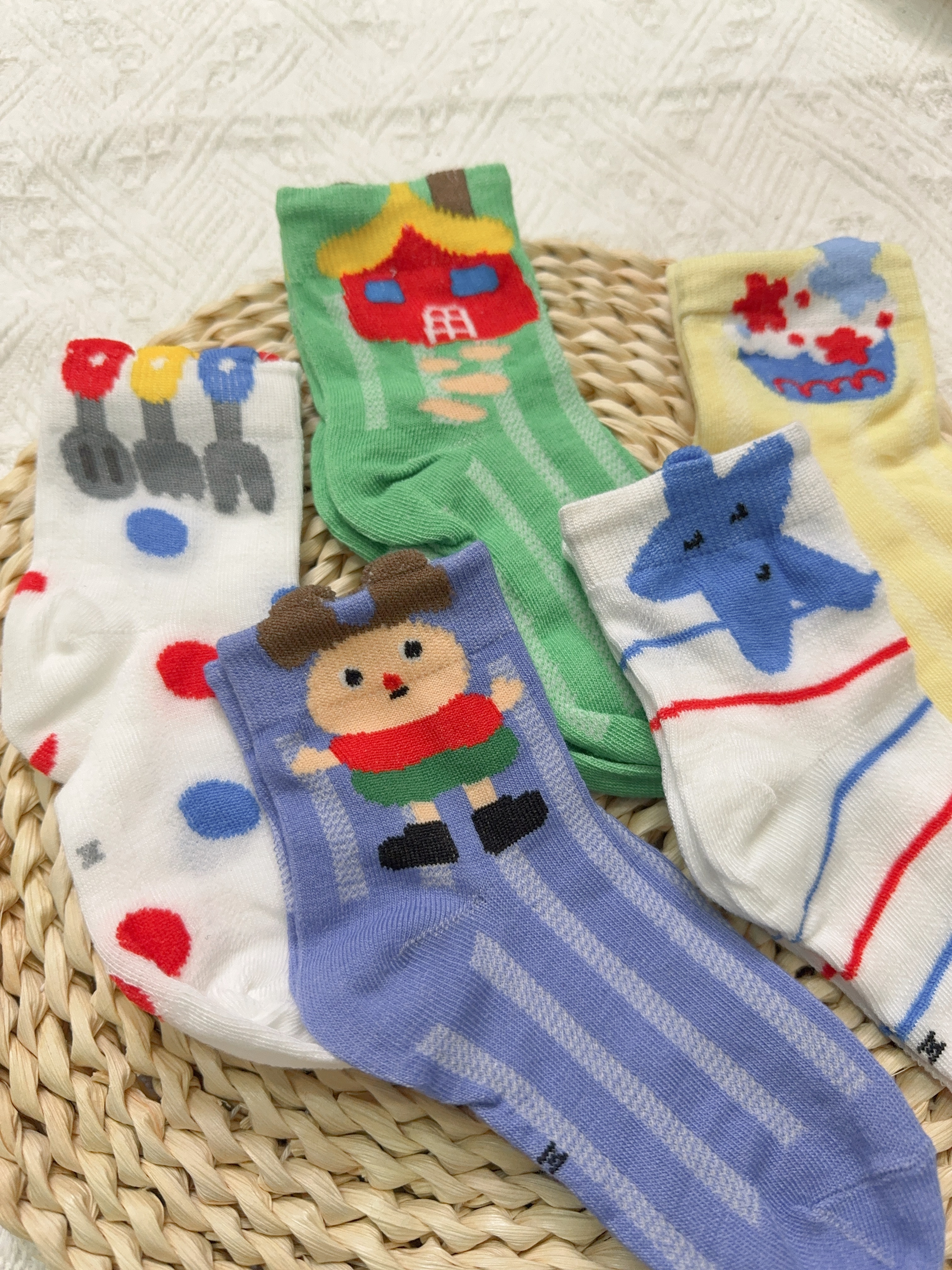 繽紛童趣襪5入s2509