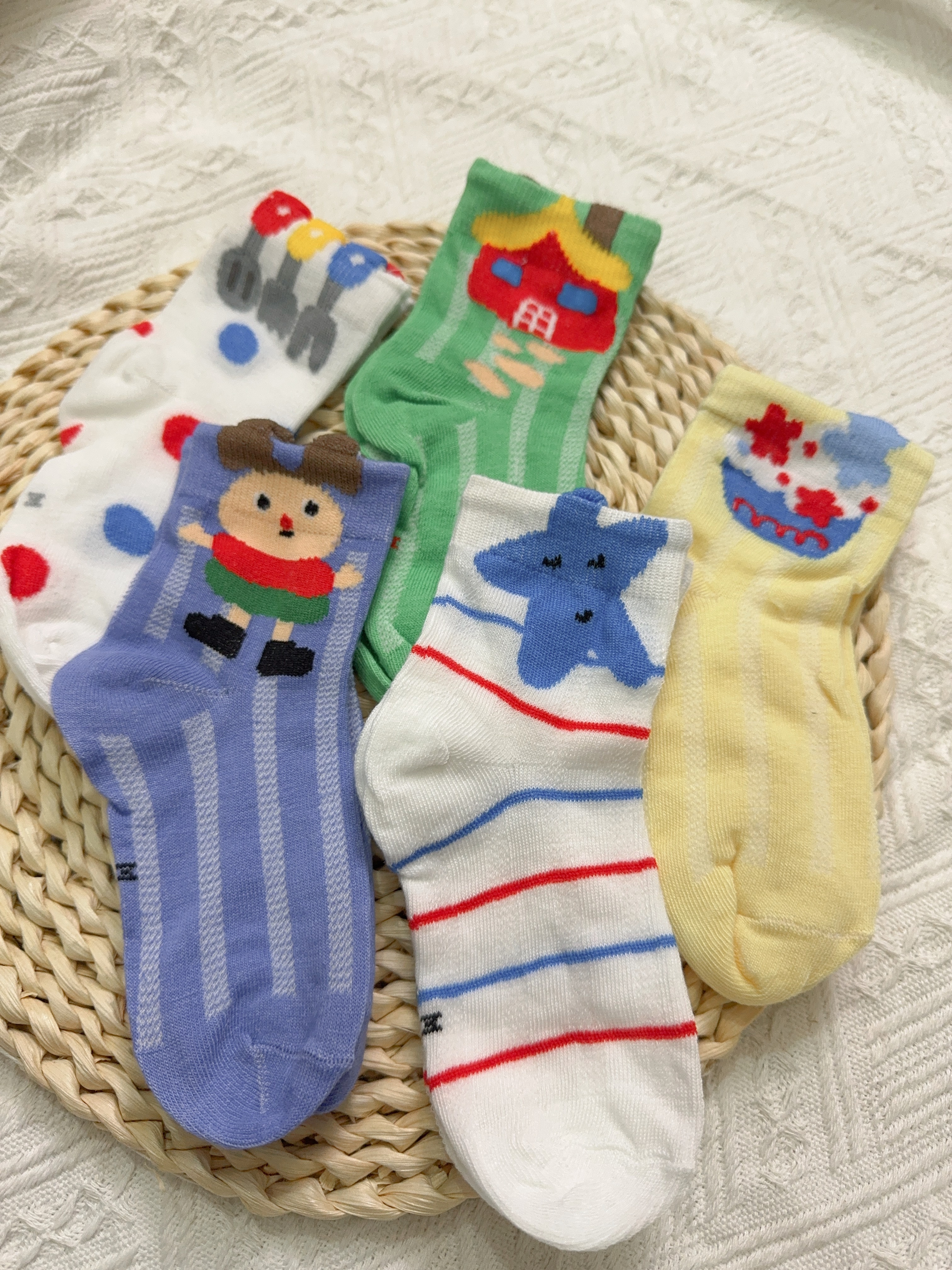 繽紛童趣襪5入s2509