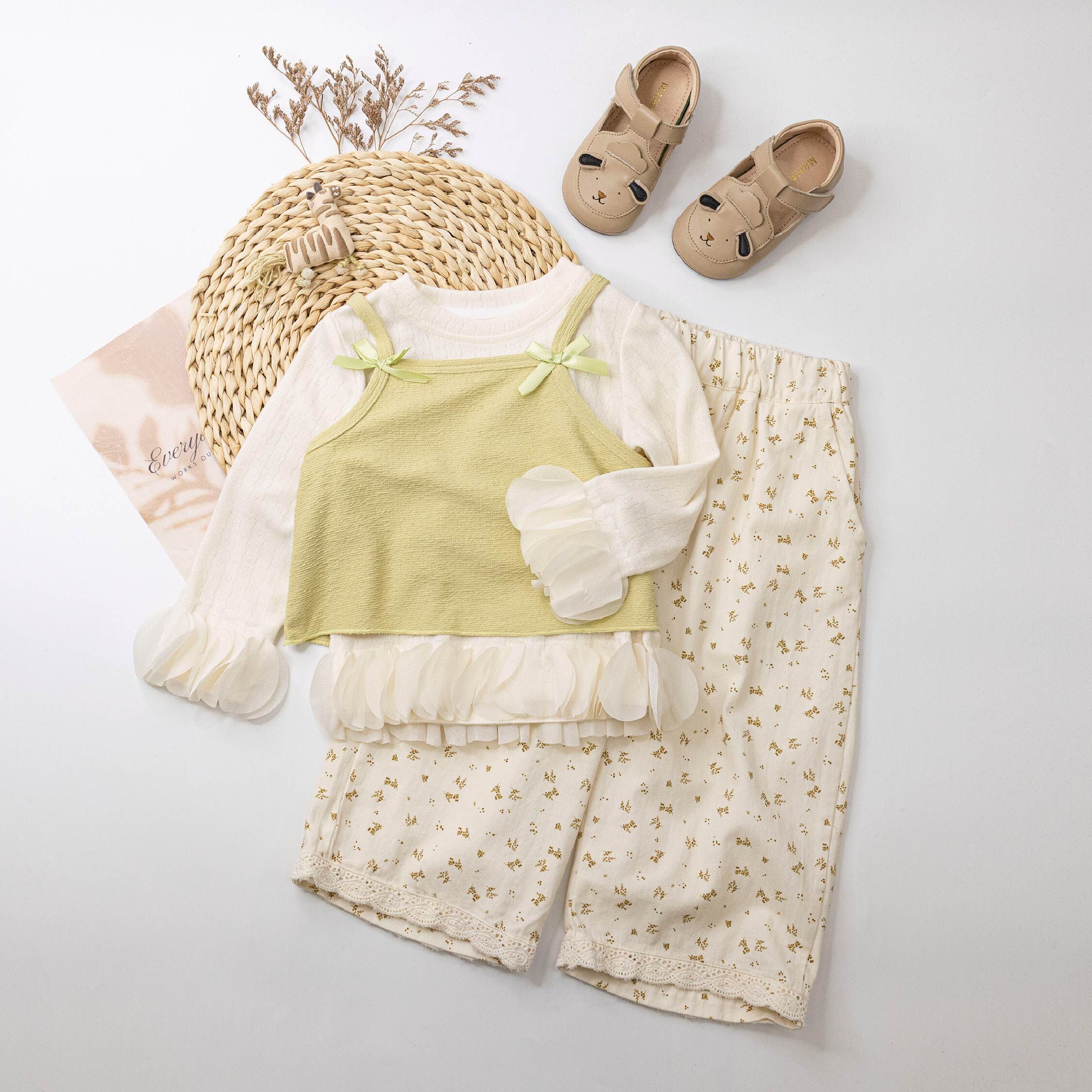 【H55454】小清新花瓣設計三件式套裝