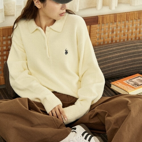 U.S. POLO ASSN. x PUBLUX 馬海毛 針織POLO 套頭衫 長袖 上衣 98100831