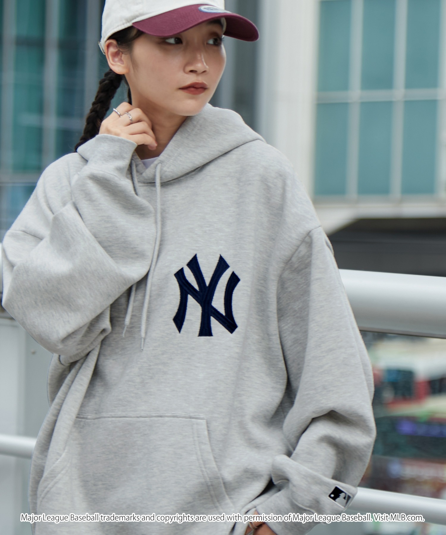 🇯🇵 MLB X MONO-MART 美國職棒大聯盟 羊毛襯裡 抽繩 帽T 連帽 大學T 長袖 寬鬆 刺繡圖案 / 預購