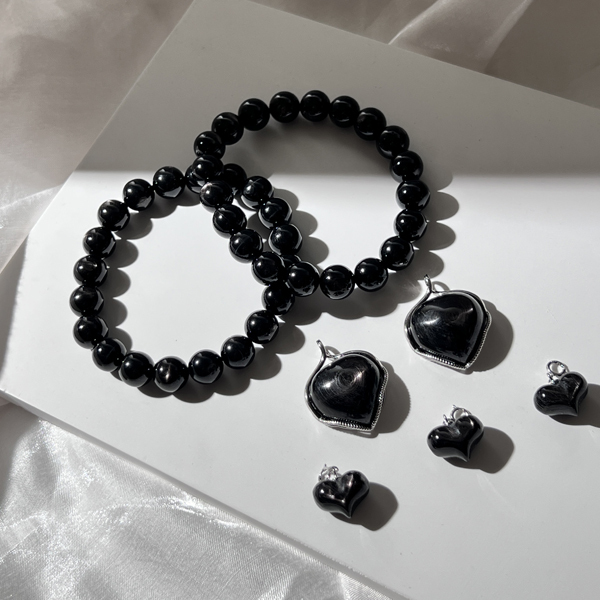 Hypersthene Heart 金運石屁桃愛心