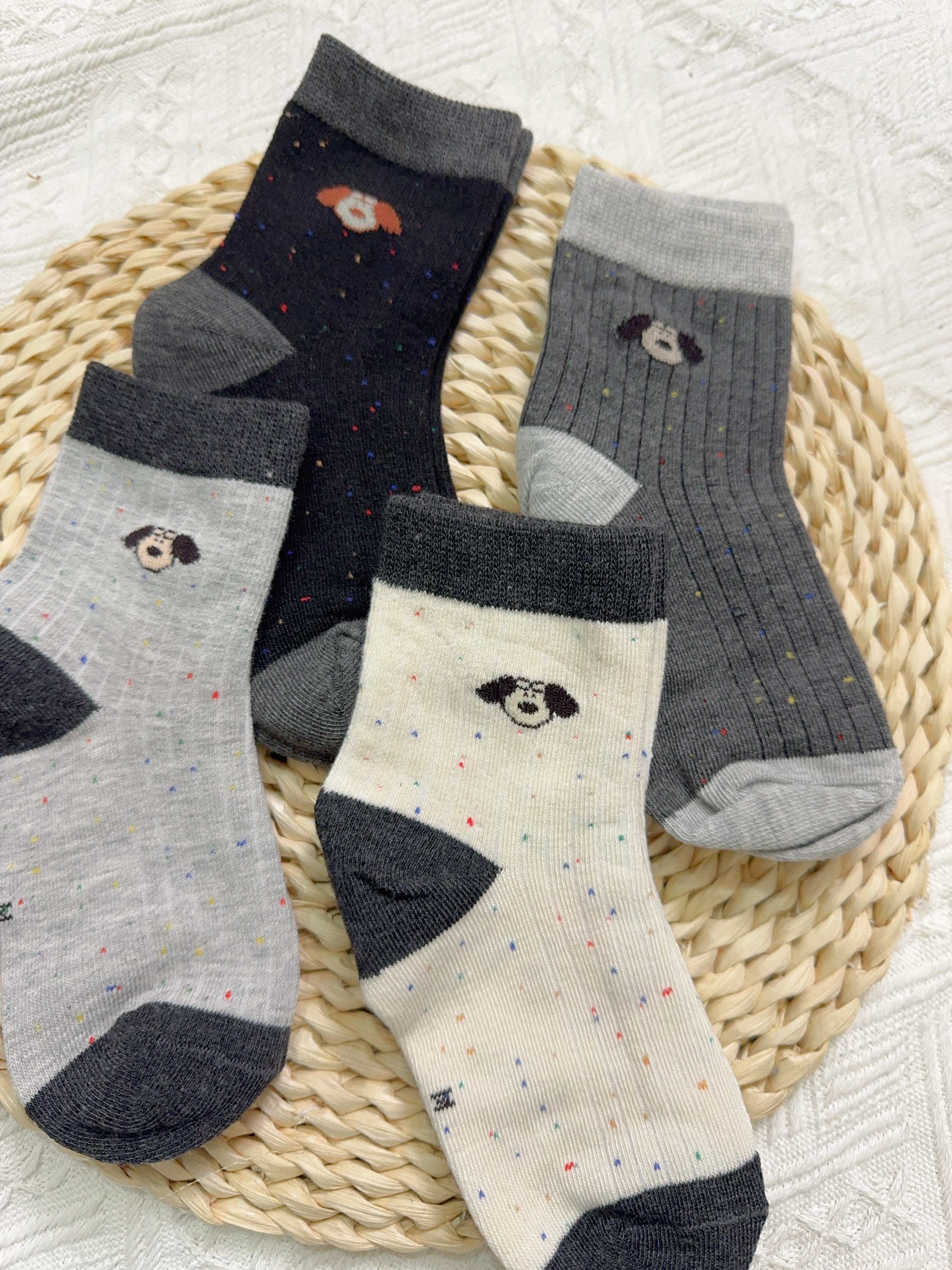 彩點狗襪子4入s2506