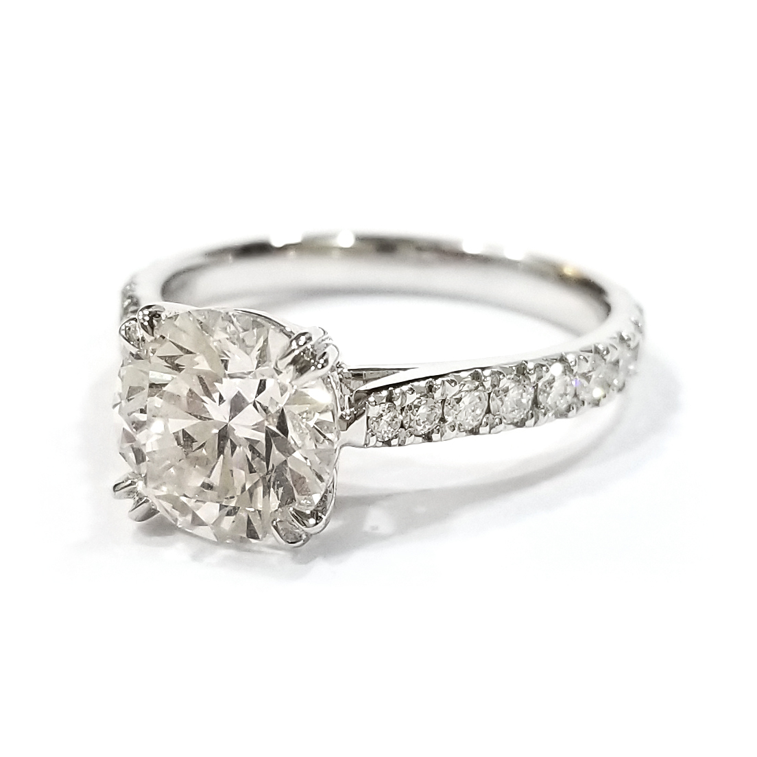 18K白金 2卡實驗室培育鑽石戒指