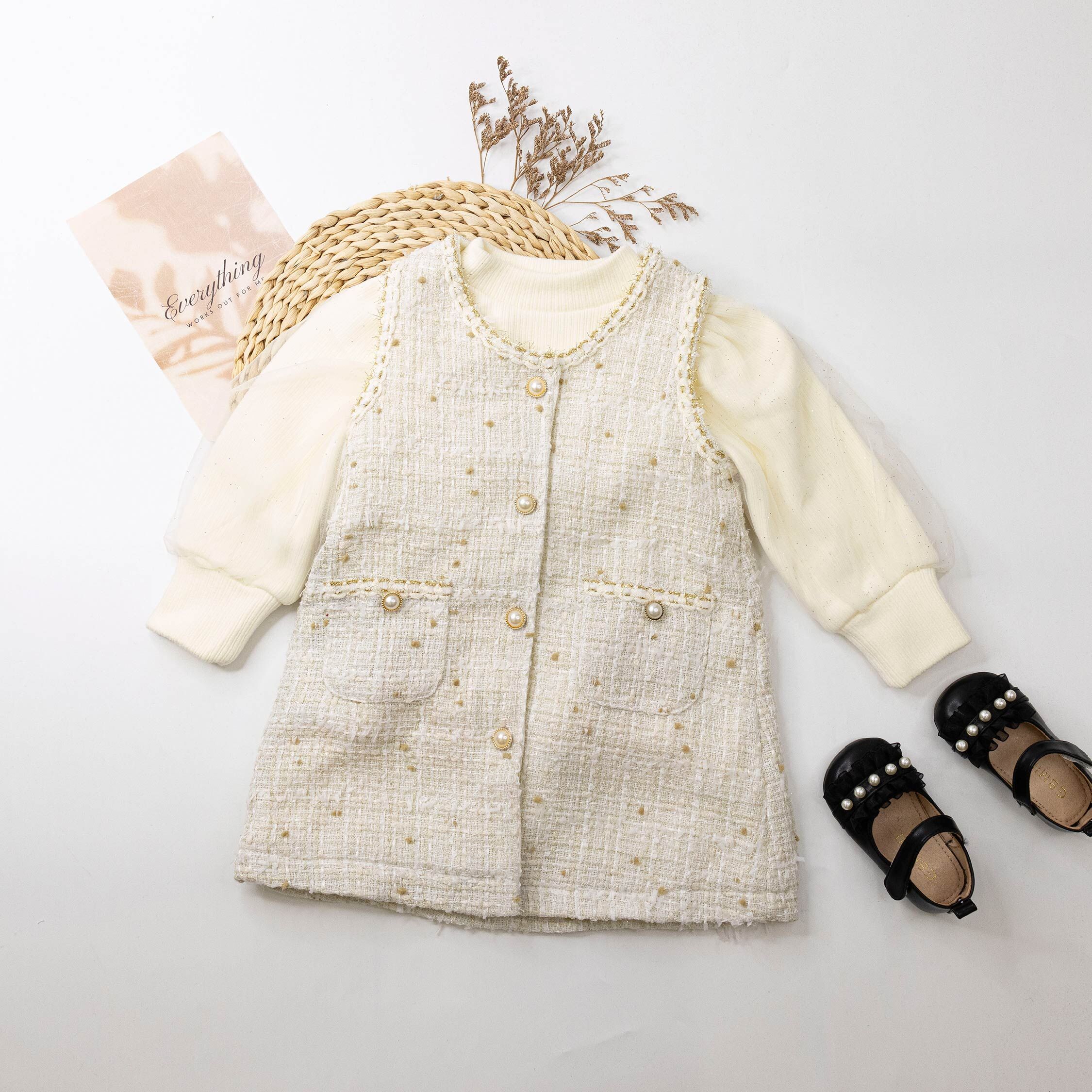 【H55127】氣質小香風刷毛套裝/洋裝