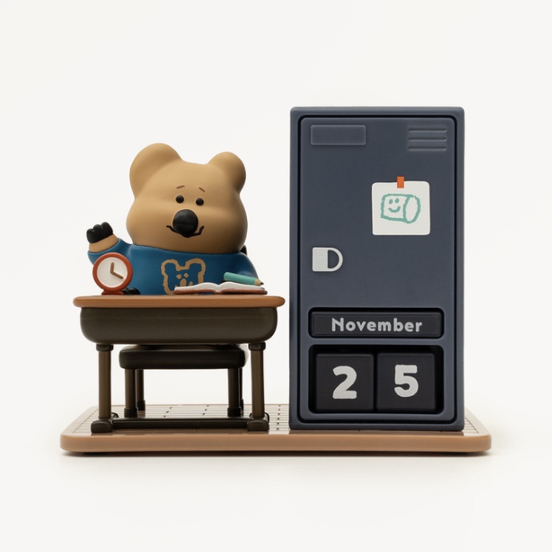 韓國 DINOTAEND 校園系列 FATTY 多功能 萬年曆 收納筆筒