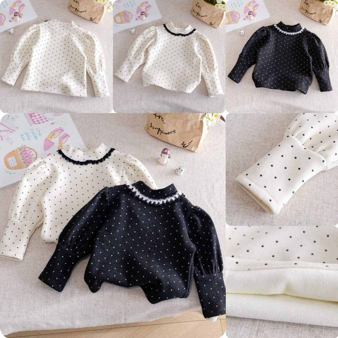 兒童公主領加絨長袖上衣-2502540