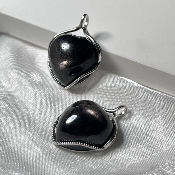 金運石愛心吊墜