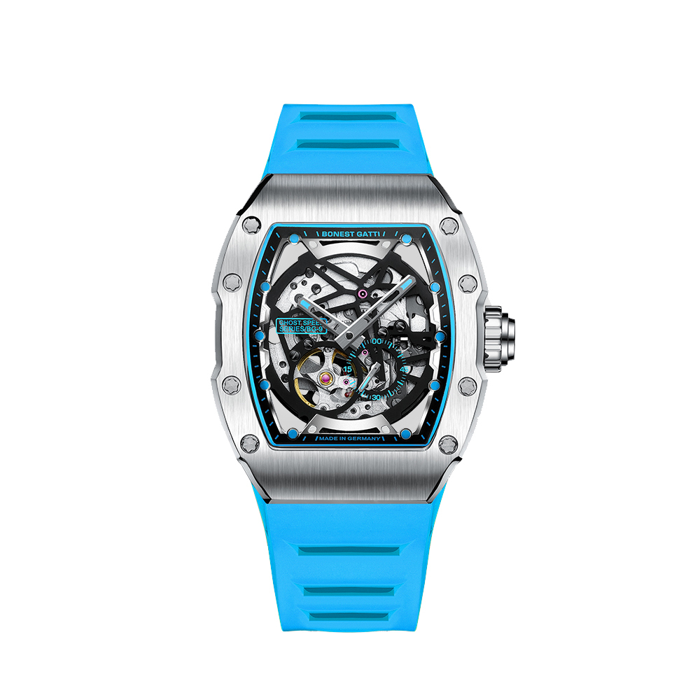 【Bonest Gatti 布加迪】 魅時系列 BG9901 矽膠 強力夜光 自動機械 手錶 -*