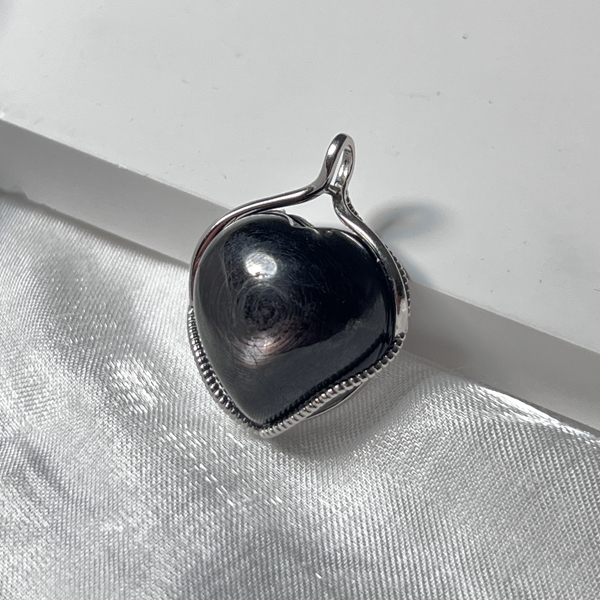 金運石愛心吊墜