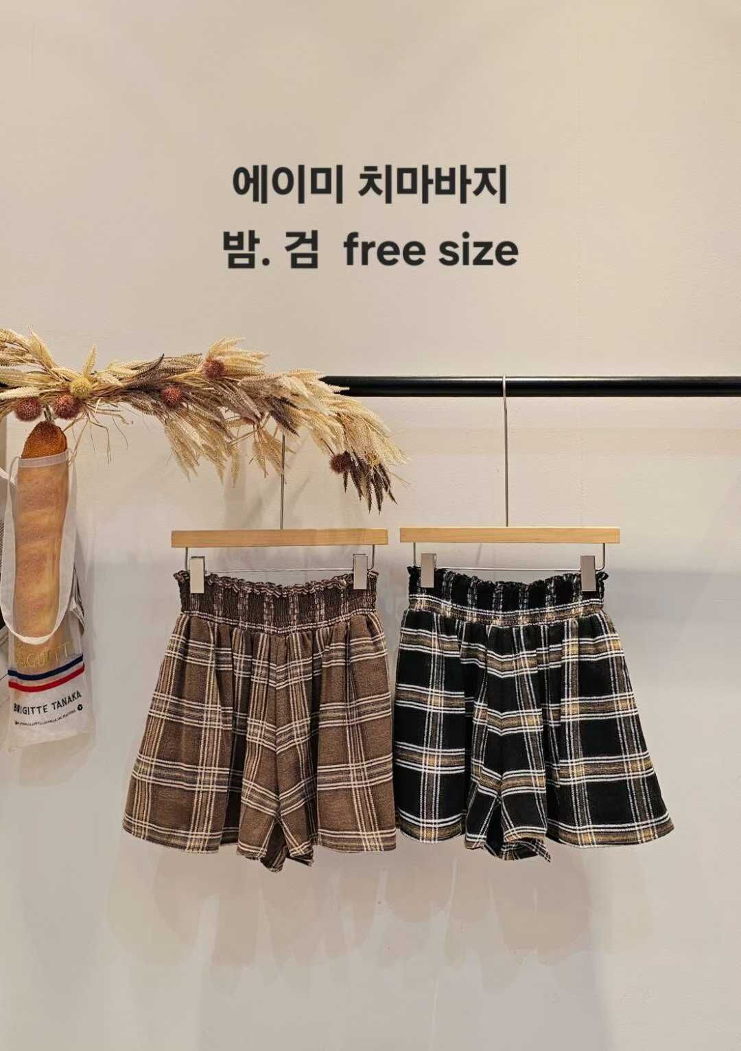 CP5103 英倫風格紋小褲裙