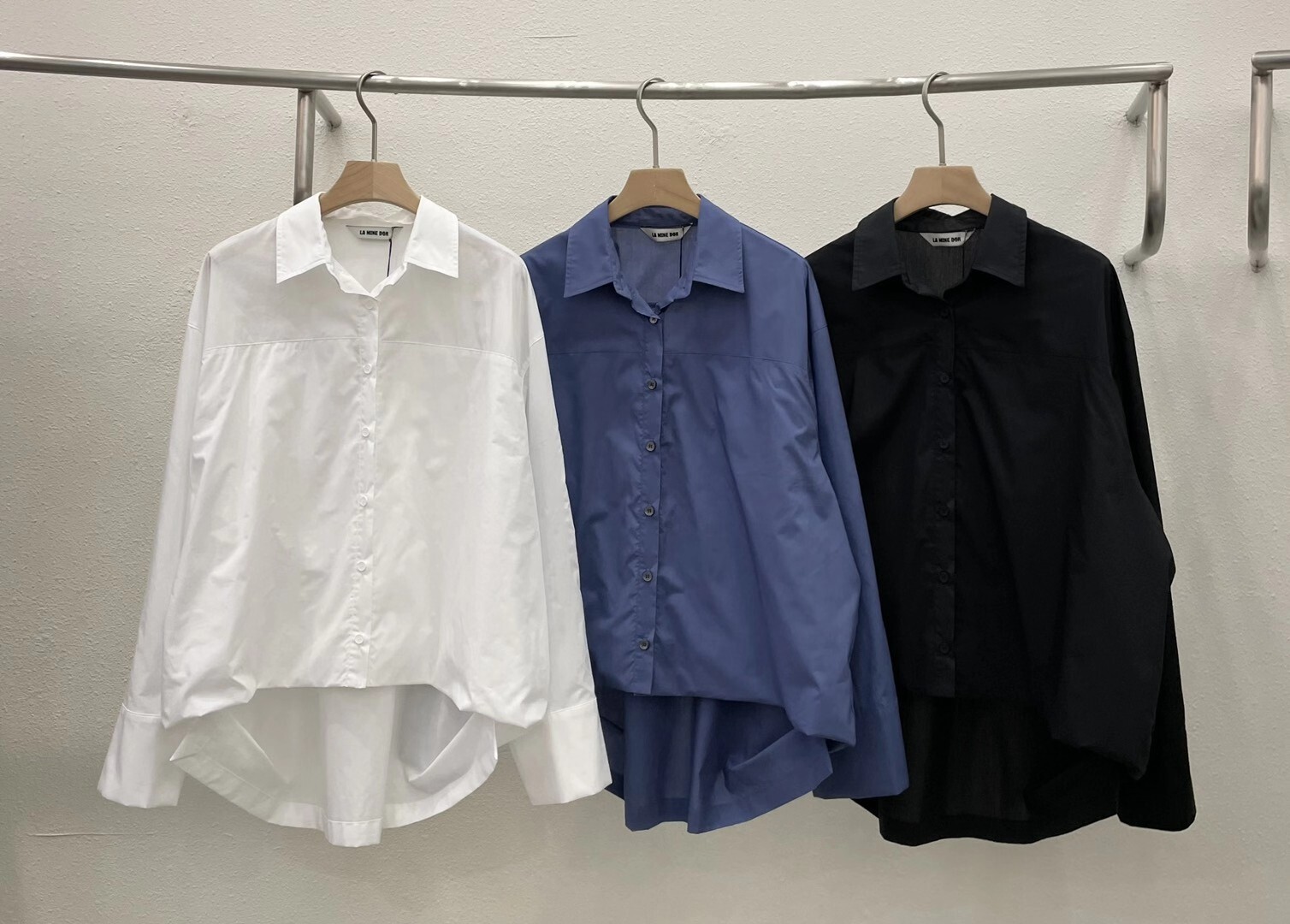 LA5117 慵懶皺皺全短後長恤衫